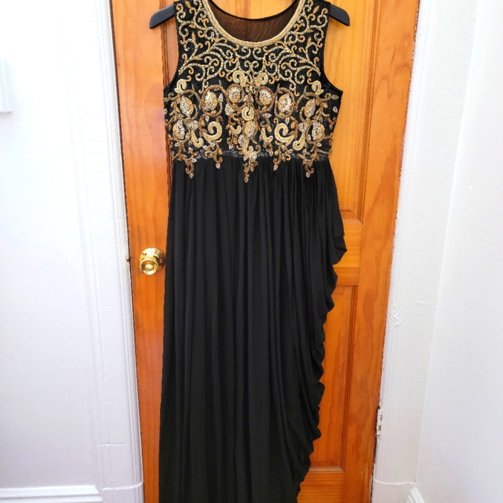 Indian embroidery- Black gown